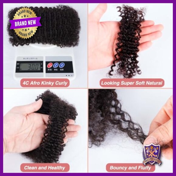 Afro Kinky Curly Human Hair Bundles 10 Inch 60g for Braiding Locs Extensions main image 5
